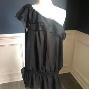 NWT APT 9 BLack One Shoulder Top